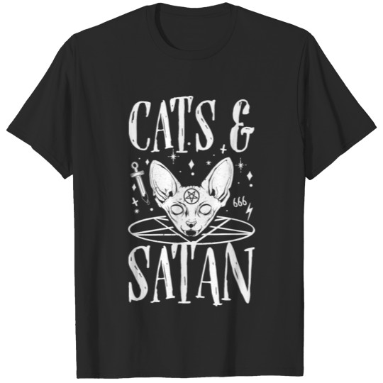 Cats and Satan | Satanists Gift Idea T-shirt