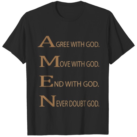 AMEN God Beliver real meaning cool christmas tee T-shirt