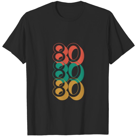 Retro 80th Birthday Events T-shirt