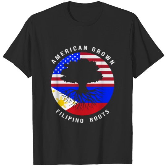 Family Tree American Grown Filipino Roots T-shirt