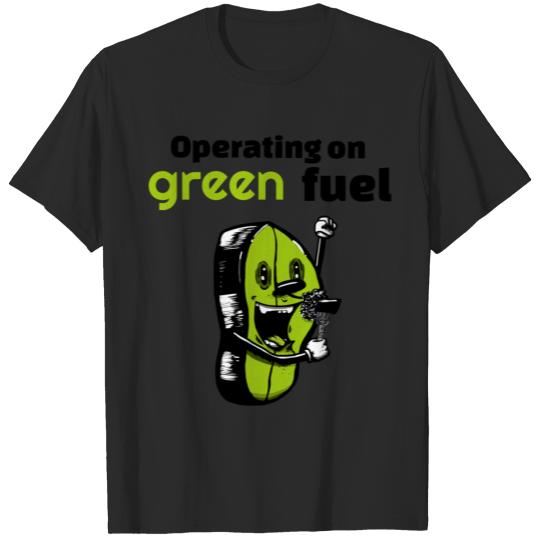 operating on green fuel vegan T-shirt