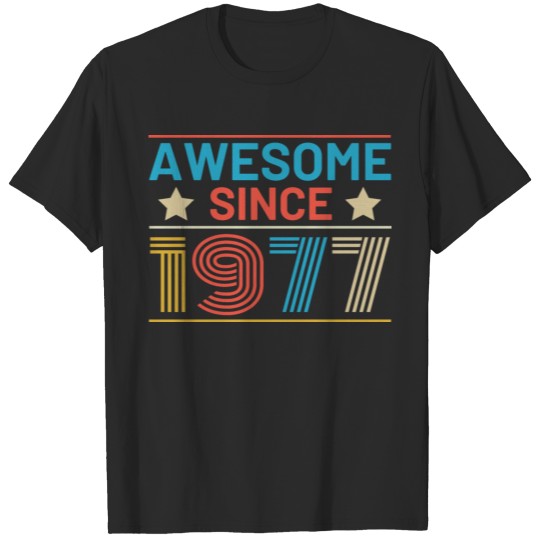 Year 1977 Birthday Gifts Retro T-shirt