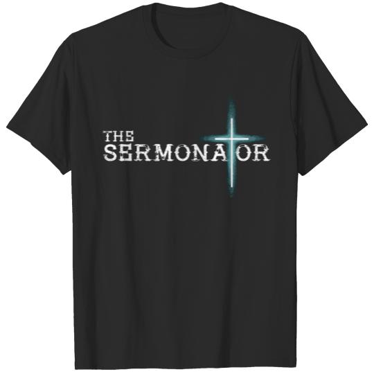 The Sermonator Pastor Appreciation Christian Cross T-shirt