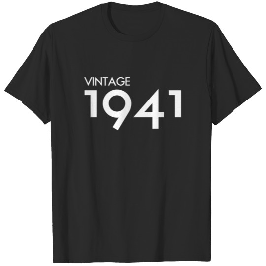 Vintage 1941 80 Year Old 80th Birthday Gift T-shirt
