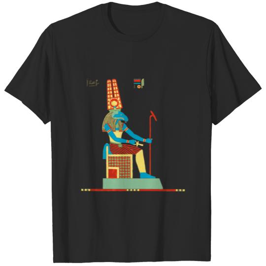 Amon-Ra Illustration Egyptian Hieroglyph Hieroglyp T-shirt