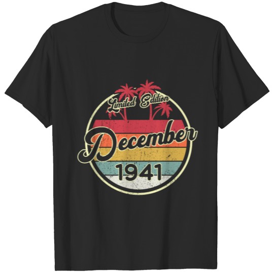 Vintage 80s December 1941 80th Birthday Gift Idea T-shirt