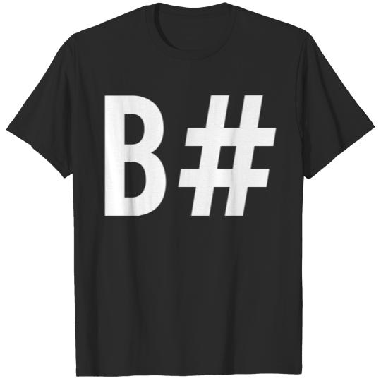 Unique B B Sharp Hashtag Music Musical Notes Gift T-shirt