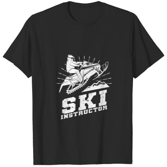 Snowmobile Skidoo Snowmobile Ski Instructor T-shirt