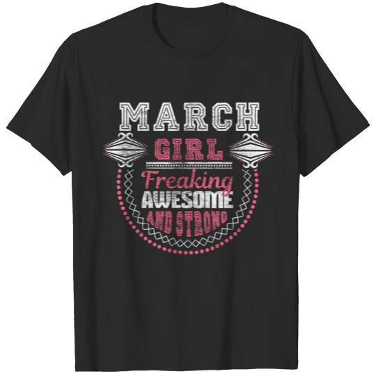 March Birthday Queen Saying T-shirt