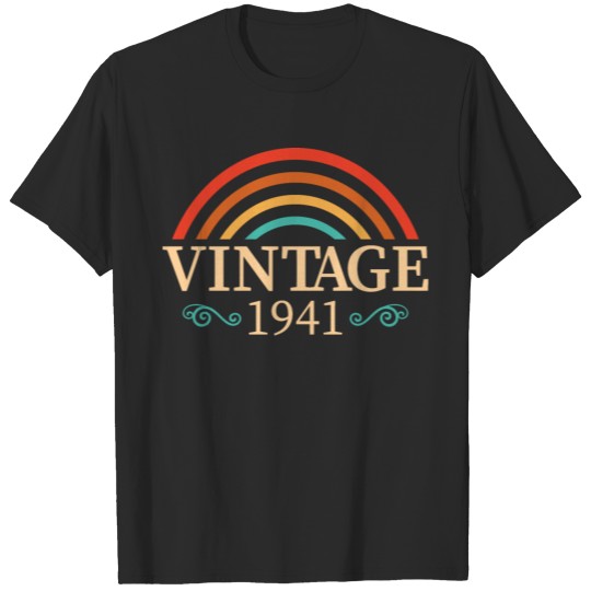 Vintage 1941 80th Birthday Est 1941 T-shirt