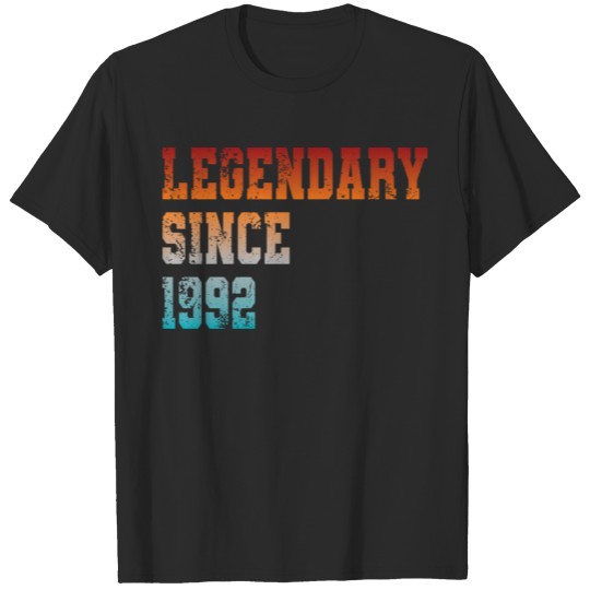 30th Birthday Vintage 1992 Legendary Since 1992 T-shirt