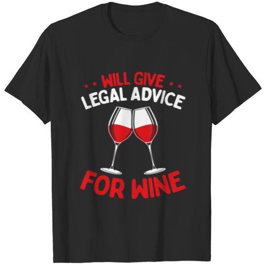 Paralegal Law School Graduate Legal Advice Wine T-shirt