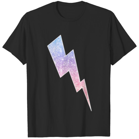 zeus lightening bolt glitter unicorn color full T-shirt