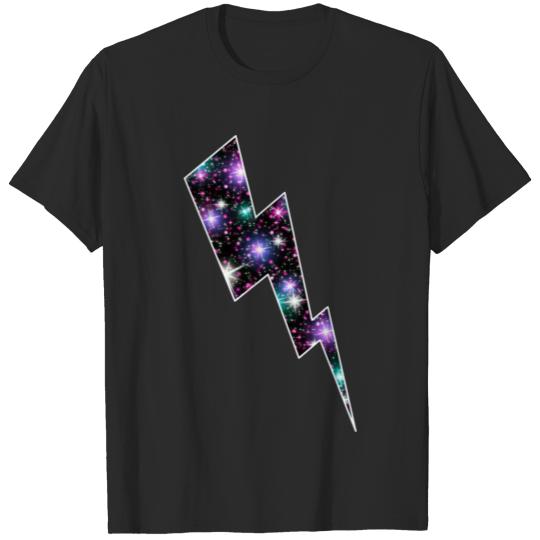 zeus lightening bolt glitter galazy color full T-shirt