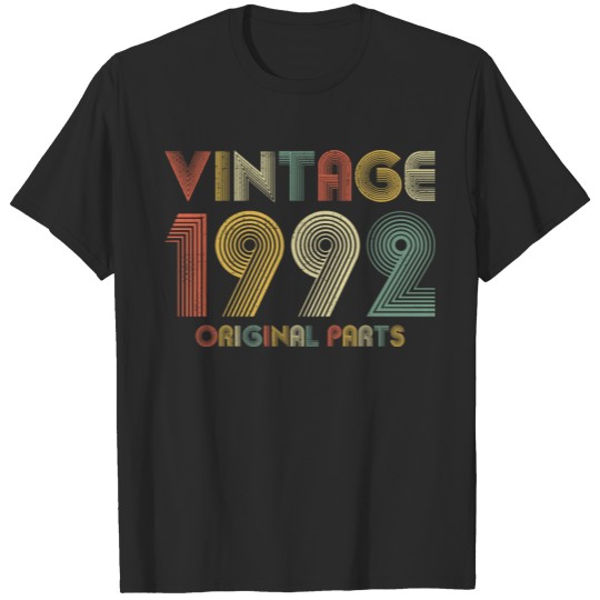 Vintage 1992 30th Birthday Retro Original Parts T-shirt