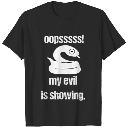 funny evil snake design T-shirt