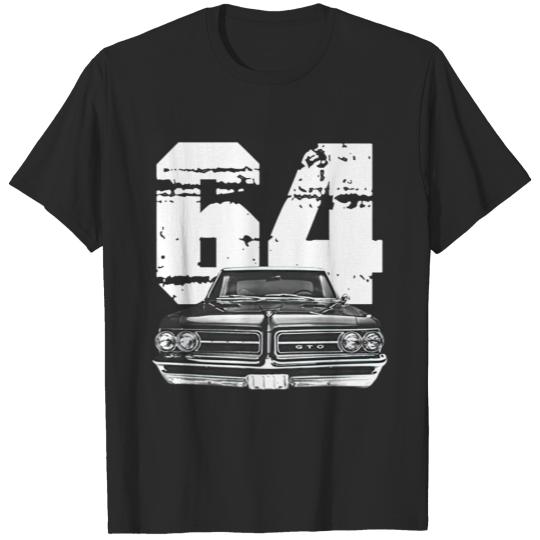 1964 Pontiac GTO Front View with Year Silhouette T-shirt