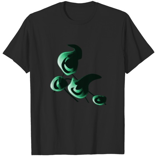 Green icon circles waves T-shirt
