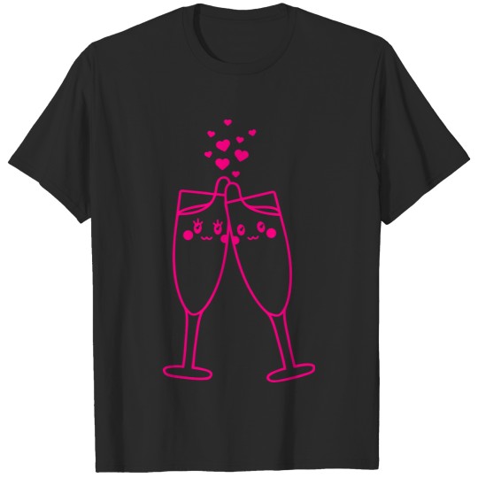 Champagne Glass Love T-shirt