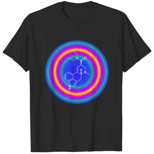 LSD molecule blue drop T-shirt