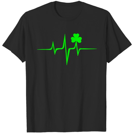 Irish Music Pulse, Heart Rate, Frequency, Shamrock T-shirt