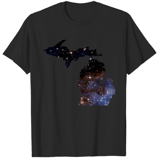 Michigan Star Shirt Michigan Outline Star Art Tees T-shirt