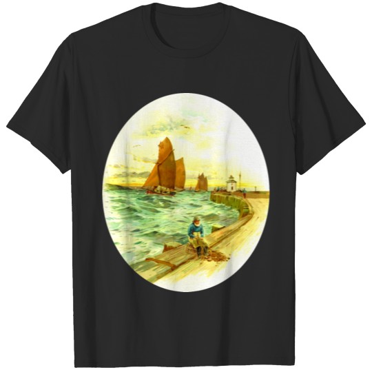 Harbour scene T-shirt