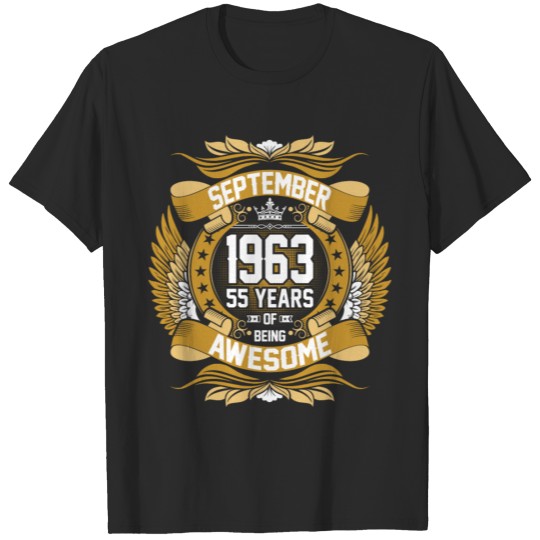 September 1963 55 Years of Being Awesome T-shirt