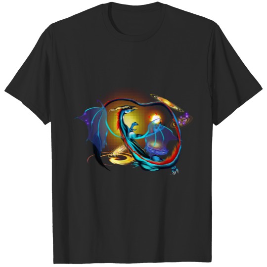 Blue Galaxy Dragon s T-shirt