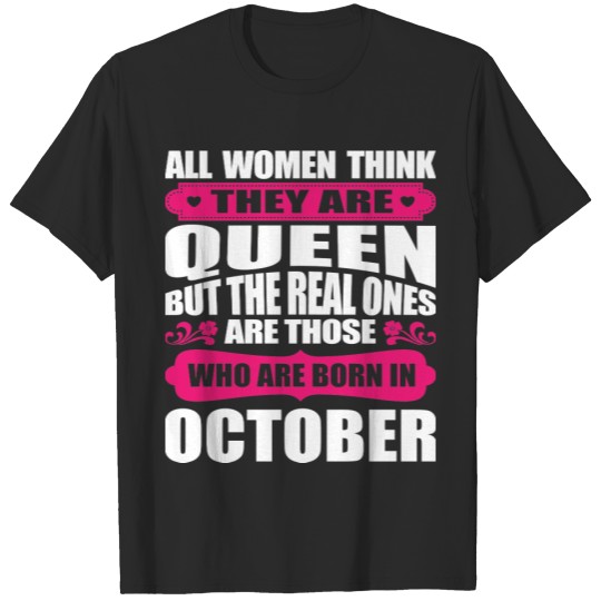 October Birthday Wo T-shirt