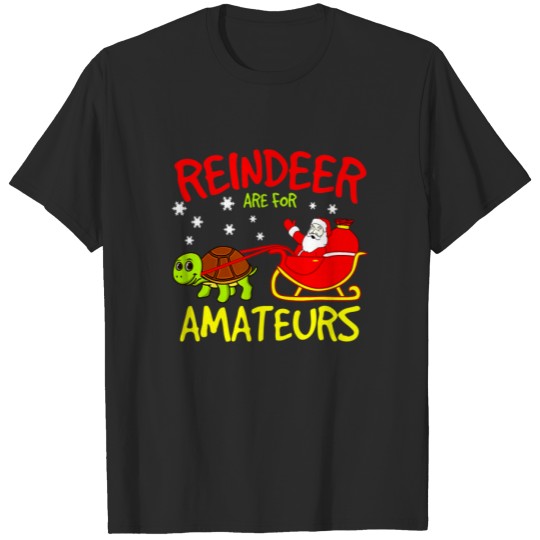 Reindeer Santa Funny Cool Christmas T-shirt