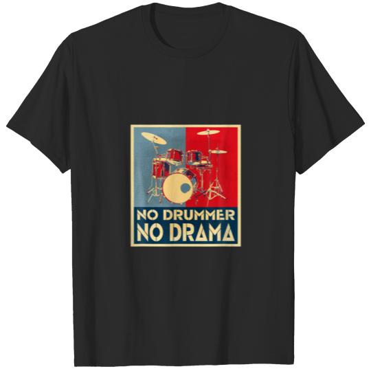 Drum Drumset Drummer Boy Costume Rock N Roll Retro T-shirt