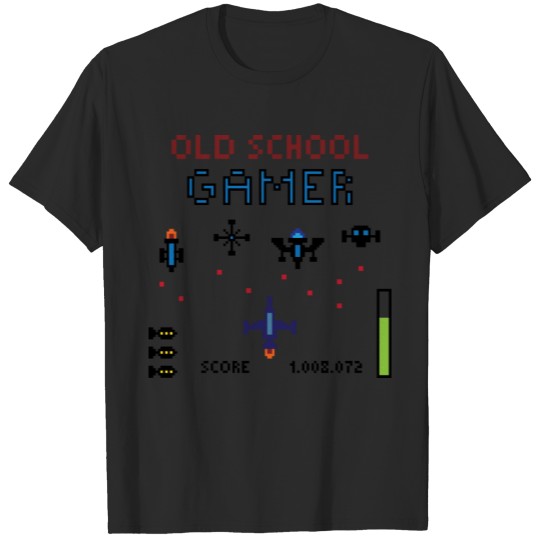 Old School Gamer - Spaceship - T-shirt