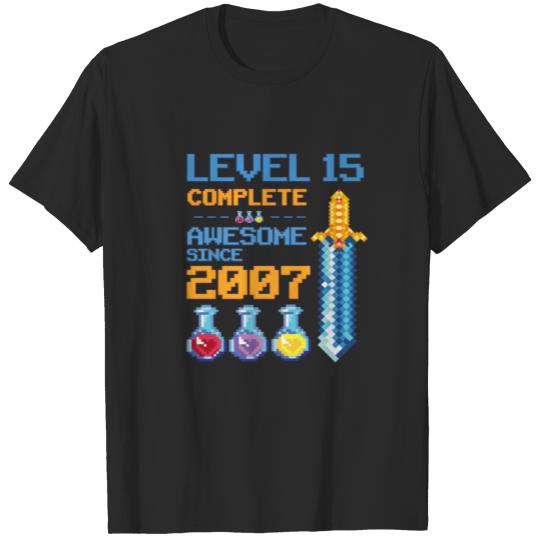 Level 15 Unlocked Video Game 15Th Birthday Party R T-shirt