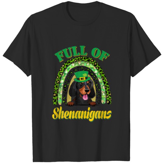 Full Of Shenanigans English Coonhound Dog St Patri T-shirt