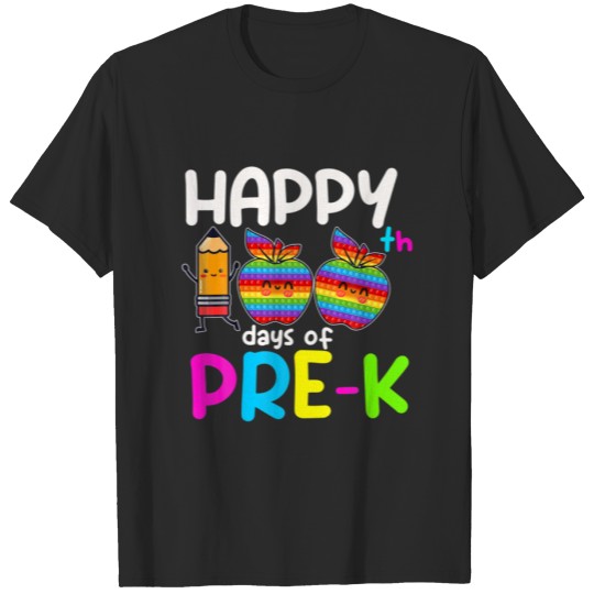 Happy 100 Days Of Pre-K Popit 100 Days Of School T-shirt
