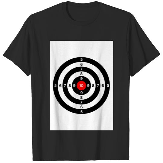 gun shooting range bulls eye target symbol T-shirt