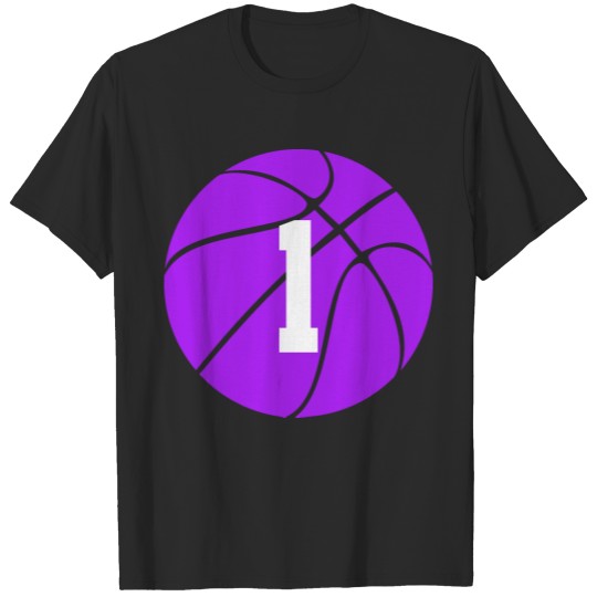 Purple Basketball Jersey Number T-shirt