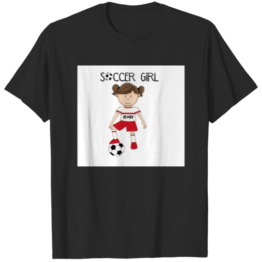 Girls soccer theme tee T-shirt