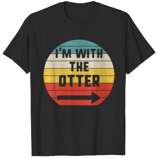 Womens Im With otter| Halloween Matching Couple T-shirt