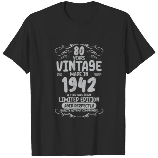 Vintage 80Th Birthday T Quarantine 80Th Birthday T-shirt