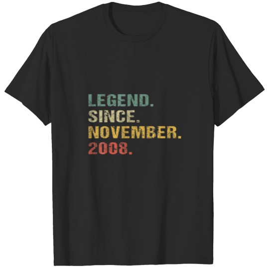 Boys Girls Legend Since November 2008 Retro 13Th B T-shirt