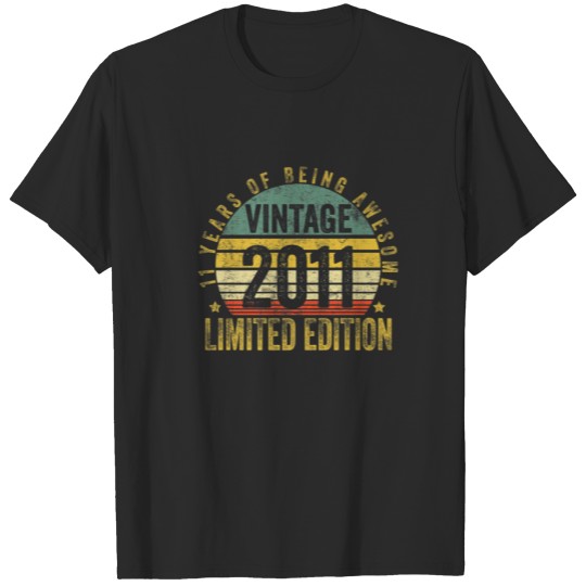 11 Year Old Gifts Vintage 2011 Limited Edition 11T T-shirt
