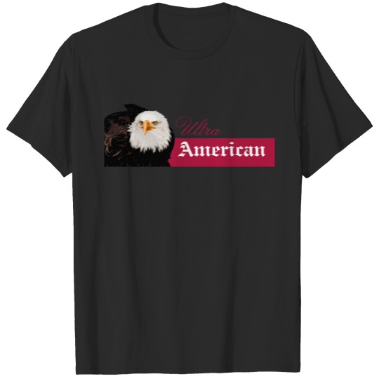 Ultra American Bald Eagle USA Red Stripe Patriotic T-shirt