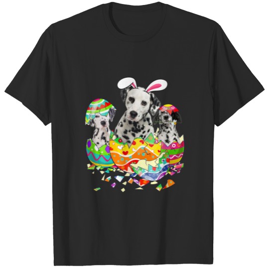 Funny Dalmatian Bunny Happy Easter Dog Lover T-shirt