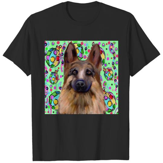 German Shepherd Christmas T-shirt