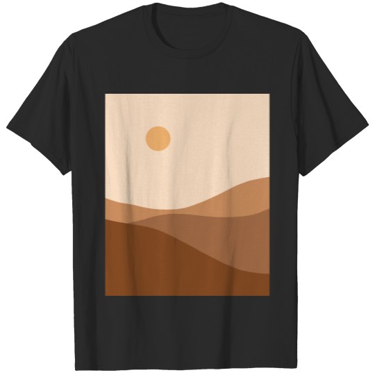Minimalist Landscape Bohemian warm neutral tones T-shirt