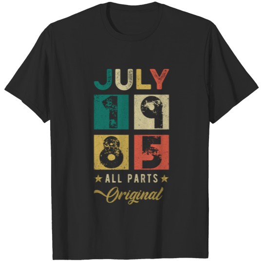 1985 July Birthday Retro T-shirt