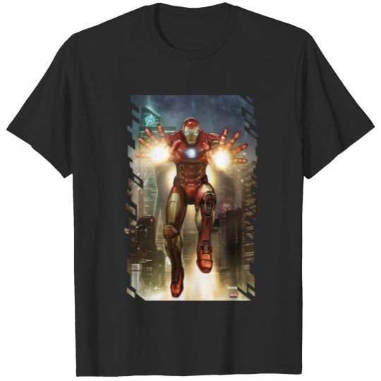 Iron Man Jets In Mid-Air With Repulsors T-shirt