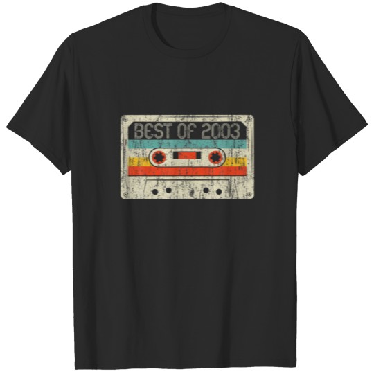19Th Birthday Gifts Best Of 2003 Cassette Tape 19 T-shirt